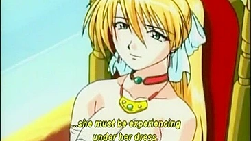 Gata Hentai Peituda Acorrentada e Fodida com Dildo em Pornô Anime