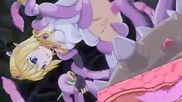 Princesa Elfa Levando Surra de Tentáculos em Hentai Fofo