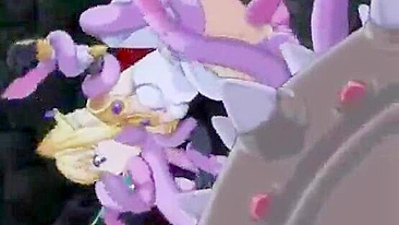 Princesa Elfa Levando Surra de Tentáculos em Hentai Fofo