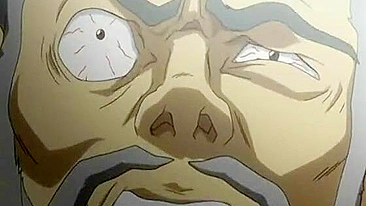 Acorrentada em Ménage Hentai com Peitos Gigantes Apertados