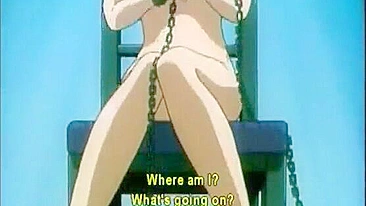 Hentai Acorrentada Vendada Fodida por Bandidos do Gueto, Amarrada