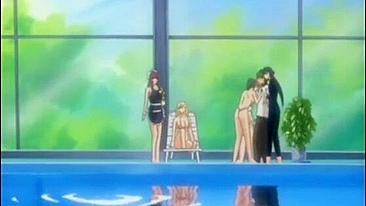 Hentai de Maiô com Peitões Compartilhando Pau Duro - Anime com Tetas Grandes