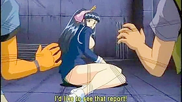 Hentai Peituda Fodida por Dois Caras do Cais, com Peitões e Ménage