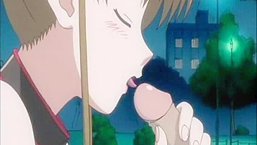 Empregada Hentai na Coleira é Forçada a Chupar Pau Duro - Anime Jovem