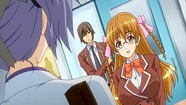 Dedando e Chupando Pau em Anime com Peitões