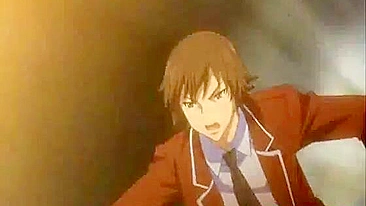 Dedando e Chupando Pau em Anime com Peitões