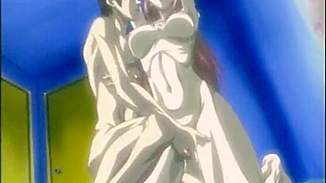 Garota da Igreja Peituda Dedando e Mamando Pauzão no Hentai Anime