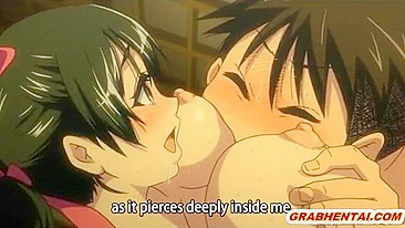 Japonesinha Fofa com Peitos Grandes Fica Molhada e Quente em Hentai Pornô