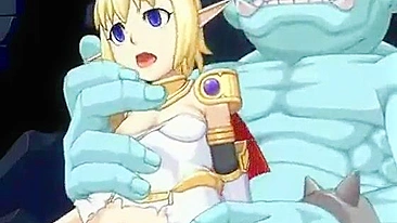 Hentai Fofa Pega e Fodida por Pau Monstro no Anime