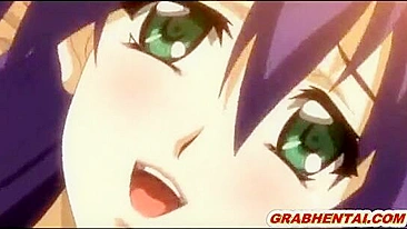 Peitões Virgens Enormes em Foda de Quatro no Hentai Anime