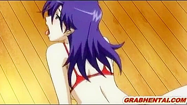 Peitões Virgens Enormes em Foda de Quatro no Hentai Anime