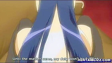 Empregada Virgem Japonesa Cavalga Pau em Hentai Anime