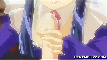 Empregada Virgem Japonesa Cavalga Pau em Hentai Anime