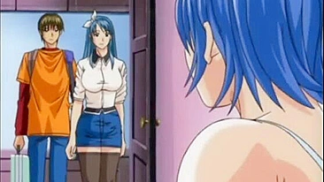 Cara de Hentai Tem o Pau Chupado Duro em Bondage