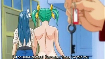 Cara de Hentai Tem o Pau Chupado Duro em Bondage