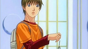 Cara de Hentai Tem o Pau Chupado Duro em Bondage