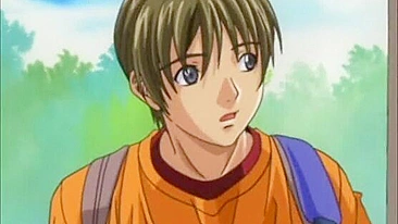 Cara de Hentai Tem o Pau Chupado Duro em Bondage