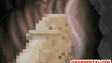 Gatinhas Anime Sensuais Chupando Pau e Fodendo de Quatro em Hentai Quente