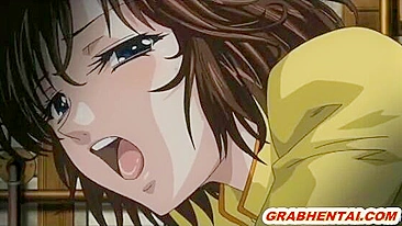 Gatinhas Anime Sensuais Chupando Pau e Fodendo de Quatro em Hentai Quente