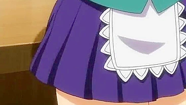 Empregada Peituda Tem Buceta Molhada Fodida de Quatro - Anime Hentai