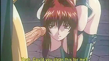 Vídeo Hentai Pornô - Boquete Acorrentado e Gozada na Cara com Bondage Anime