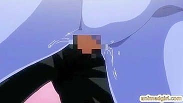 Elfa Azul do Gueto com Peitões no Hentai Dedando e Fodendo Buceta Molhada