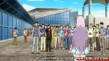Hentai Anime Peituda Posando em Público - Vídeo Sexy