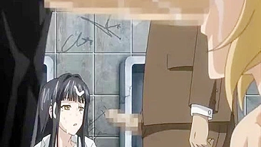 Gata Hentai Balançando Buceta Molhada em Foda em Grupo, Estilo Anime