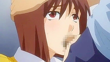 Universitária Hentai Chupando Pau Duro e Engolindo Porra no Banheiro