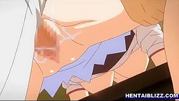 Colegial Hentai Peituda com Buceta Molhada Fodendo, Anime