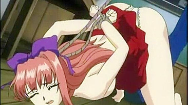 Hentai Bondage com Dildo e Buceta Molhada Fodida, Bondage, Amarrada, Dildo, Anime, Presa