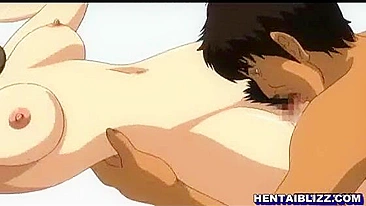 Hentai de Peitos Grandes Tem Buceta Lambida e Fodida com Força por Cara da Favela - Anime XXX