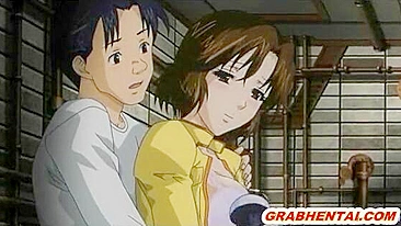 Anime Fofa Hentai se Divertindo com Dildo nos Peitos e Buceta Molhada