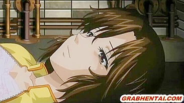 Anime Fofa Hentai se Divertindo com Dildo nos Peitos e Buceta Molhada