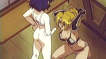 Travesti em Bondage Chupando Pau Anime com Tesão