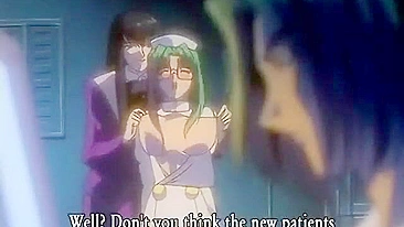 Suruba Hard com Bondage Fodida por Enfermeira Travesti Anime em Hentai Pornô