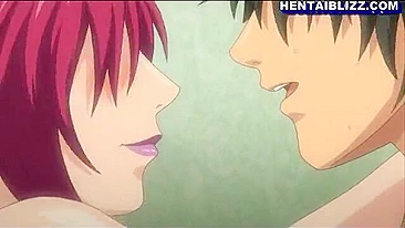 Empregada Hentai de Peitões Divide Dois Paus em Anal Intenso