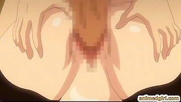 Empregada Anime Japonesa de Peitos Gigantes Tem Buceta Molhada Fodida e Gozadas em Hentai