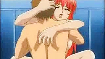 Ruiva Hentai Leva Foda nos Peitos com Dildo no Cu e Buceta