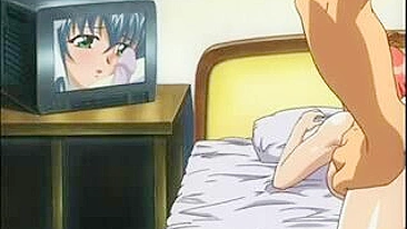 Ruiva Hentai Leva Foda nos Peitos com Dildo no Cu e Buceta