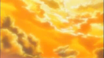 Trio Lésbico Hentai com Fisting e Dildo nos Peitões