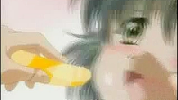 Empregada Hentai Safada com Banana Escorregadia na Buceta Molhada!