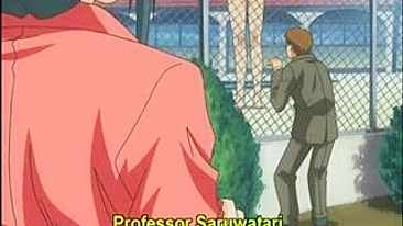 Libere Fantasias com Hentai: Ruiva Peituda Gangbangada por Três Machos