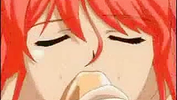 Ruiva Hentai com Peitões em 69 Oral Quente
