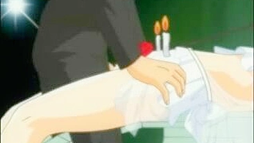 Noiva Hentai Amarrada e Vendada é Fodida por Dois Paus Anime em Bondage