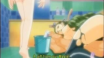 Amarrada e Inflada - Enema no Cu antes de Foda Selvagem em Hentai Bondage