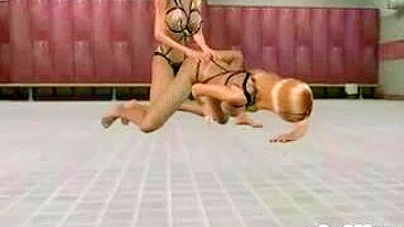 Travesti 3D de Meia-Calça em Foda de Quatro e Gozada Facial - Hentai pra Fãs