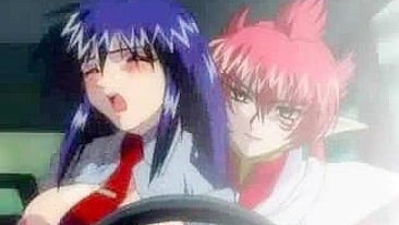 Policial Hentai Leva Vara Dura na Buceta Molhada no Carro