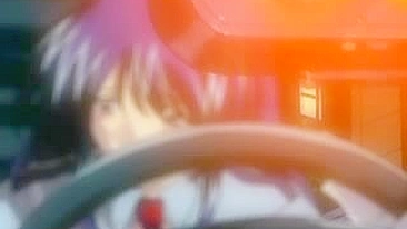 Policial Hentai Leva Vara Dura na Buceta Molhada no Carro