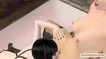 Lésbicas Hentai Mandando Ver no Sexo de Favela